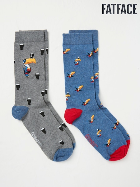 FatFace Multi Two Pack Guinness Socks in a Box (F78919) | £12.50