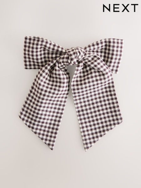 Houndstooth Bow Hair Clip (F79187) | £10