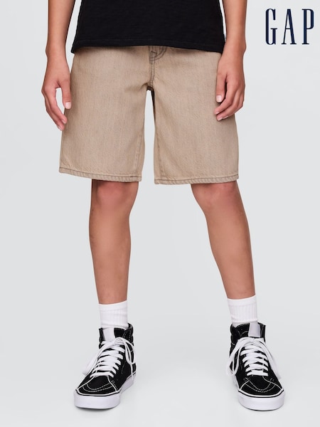 Gap Beige UltraSoft 90s Loose Denim Shorts (5-13yrs) (F79374) | £25