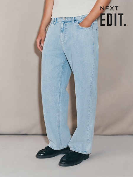 Light Blue EDIT Baggy Fit Jeans (F79398) | £35