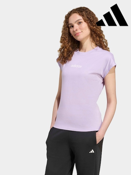 adidas Purple Essentials Single Jersey T-Shirt (F79416) | £15