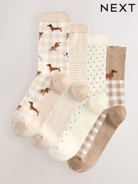 Neutral Dogs Ankle Socks 4 Pack (F79634) | £0