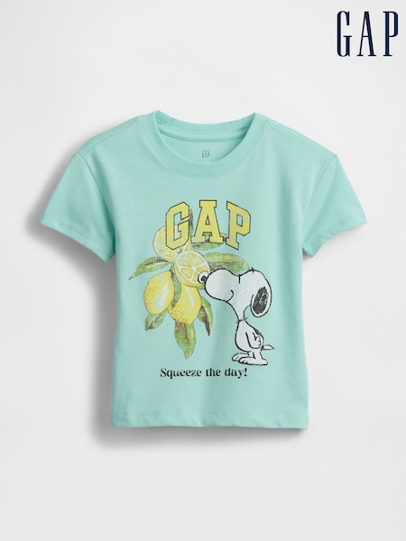 Gap Green Lemon Snoopy Short Sleeve T-Shirt (6mths-5yrs) (F79693) | £18