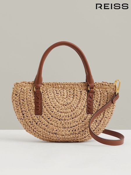 Reiss Natural Eden Raffia Woven Tote Bag (F79750) | £158