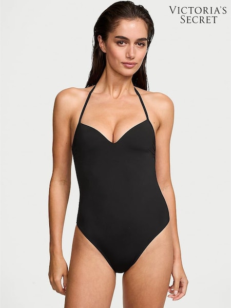 Victoria's Secret Black Halter Push Up Swimsuit (F79970) | £59