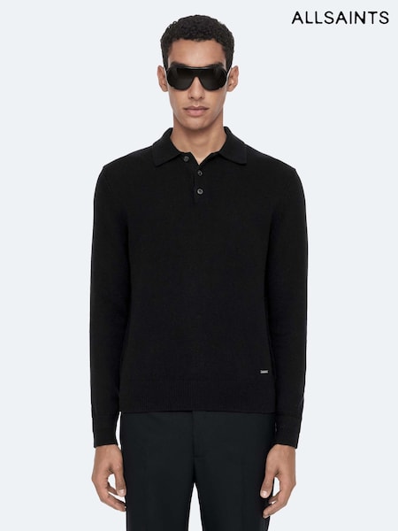 Black - Regular Allsaints Parker Polo Shirt