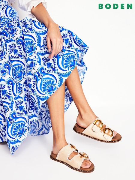 Boden Natural Alberta Footbed Sandals (F80308) | £120