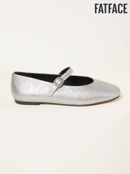 FatFace Silver Mary Jane Pump (F80714) | £79