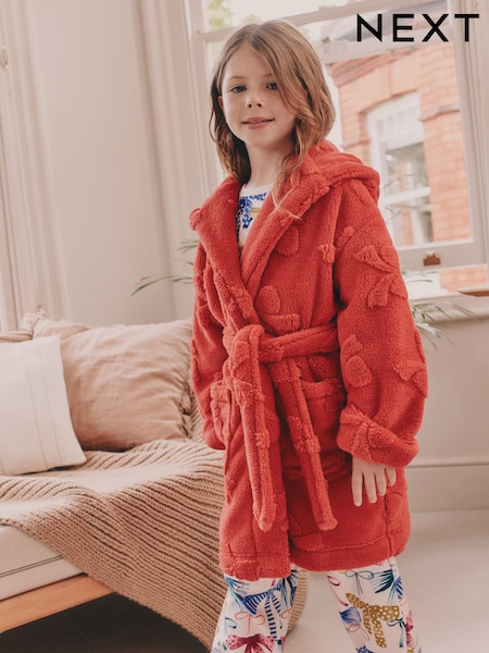 Red Bow Fleece Dressing Gown (9mths-16yrs) (F80817) | £14 - £25