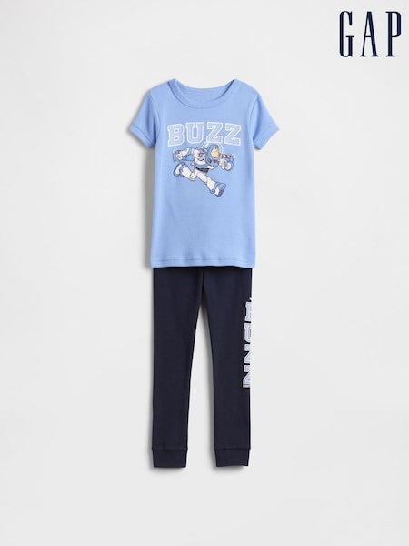 Gap Blue Buzz Lightyear Disney Short Sleeve Pyjama Set (6mths-5yrs) (F81213) | £25
