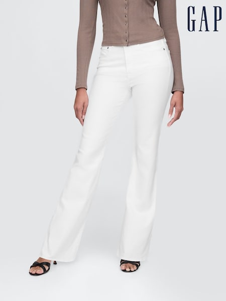 Gap White High Waisted 70s Flare Jeans (F81259) | £55