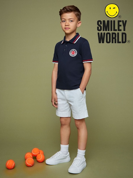 Reiss Navy 3-9 yrs SmileyWorld | Reiss Piqué Polo Shirt (F81768) | £28