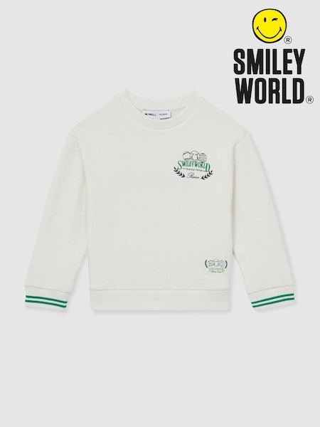 Reiss White 13-14 yrs SmileyWorld | Reiss Logo Sweatshirt Unisex Fit (F81860) | £42