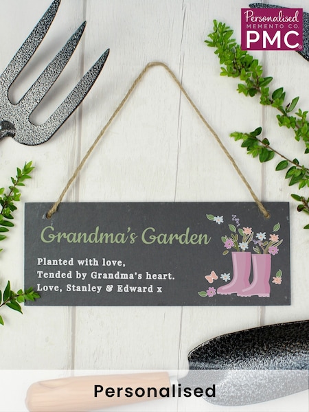 Personalised Slate Garden Sign by PMC (F81874) | £15