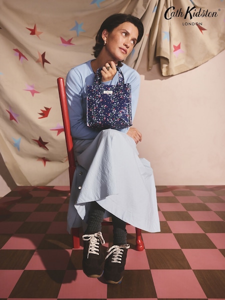 Cath Kidston Navy Star Sprig Small Coated Book Bag (F81922) | £20