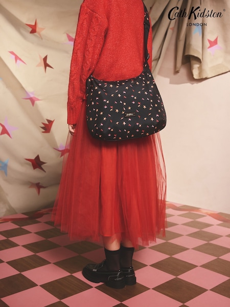 Cath Kidston Black Folding Star Ditsy Sling Cross-Body Bag (F81959) | £39