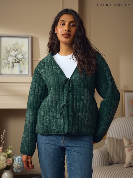 Laura Ashley Emerald Green Josette Quilted Jacket (F82048) | £70