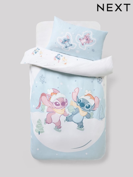 Purple Christmas Disney Lilo and Stitch Duvet Cover and Pillowcase Set (F82226) | £32 - £44