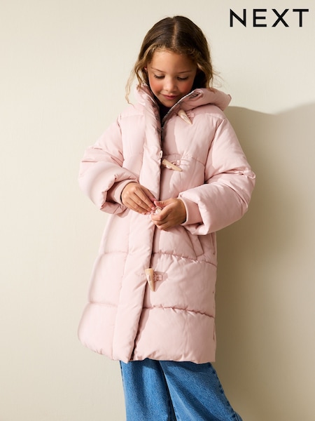 Pink Shower Resistant Padded Duffle Coat (3-13yrs) (F82267) | £38 - £45