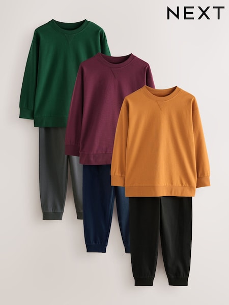 Green/Orange Long Sleeve Pyjamas 3 Pack (3-16yrs) (F82453) | £27 - £34