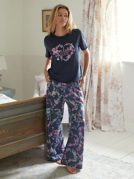 Shabby Chic by Rachel Ashwell® Navy Short Sleeve Jersey Pyjamas (F82484) | £42