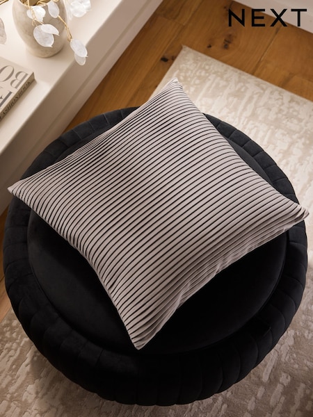 Mink Brown 50 x 50cm Velvet Pleat Cushion (F82518) | £18
