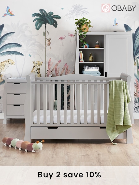 Obaby Warm Grey Stamford Luxe 3 Piece Nursery Furniture Set (F82834) | £1,180