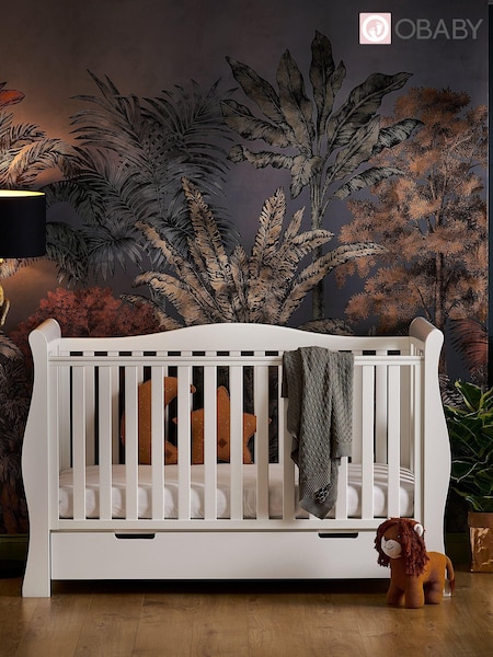 Obaby White Stamford Luxe Nursery Cot Bed (F82837) | £445