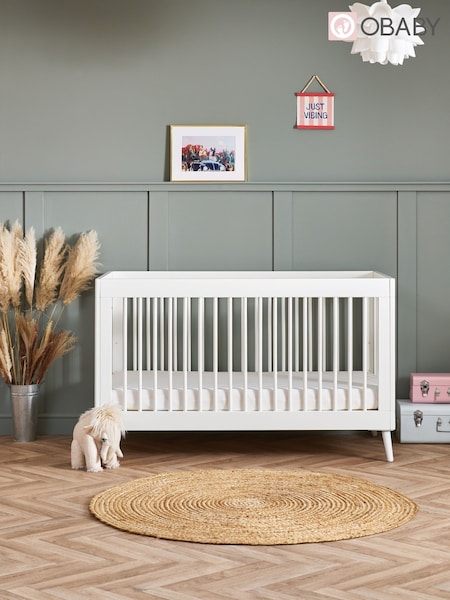 Obaby Nordic White Maya Nursery Cot Bed (F82842) | £340