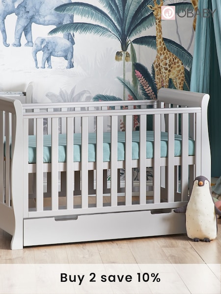 Obaby Warm Grey Stamford Mini Cot Bed (F82851) | £280