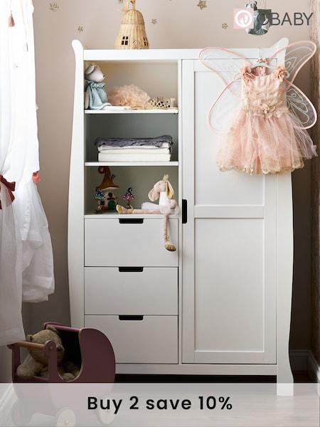 Obaby White Stamford Nursery Double Wardrobe (F82852) | £485