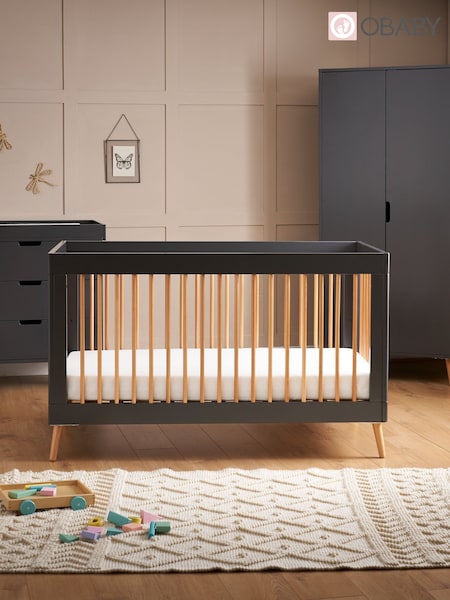 Obaby Slate with Natural Maya 3 Piece Nursery Furniture Set (F82859) | £880
