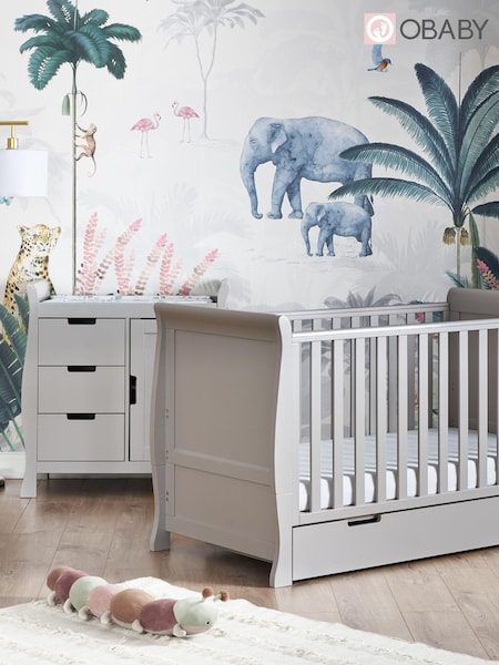 Obaby Warm Grey Stamford Classic 2 Piece Nursery Furniture Set (F82860) | £605