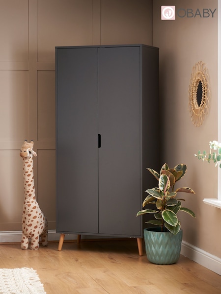 Obaby Slate with Natural Maya Nursery Double Wardrobe (F82863) | £300