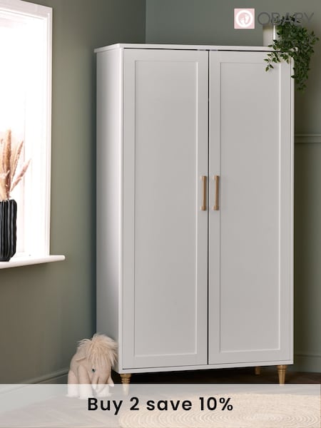Obaby White Orla Nursery Double Wardrobe (F82865) | £400