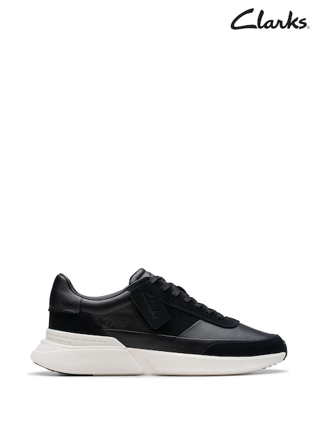 Clarks Black Leather Craft Pace Shoes (F82981) | £90