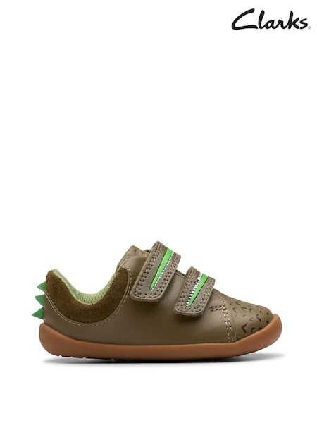 Clarks Green Wide Fit (G) Print Roal Dahl Pre-Walker Snap Toddler Shoes (F83016) | £32