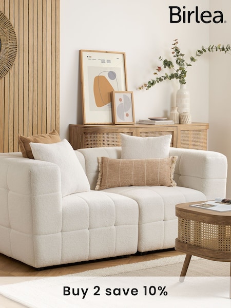 Birlea White Milo Boucle 2 Seater Sofa (F83106) | £885