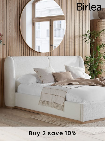 Birlea White Eden Boucle Bed (F83121) | £975 - £1,070