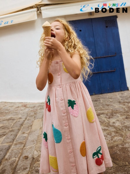 Boden Natural 100% Cotton Remy Button Through Dress (F83314) | £39 - £45