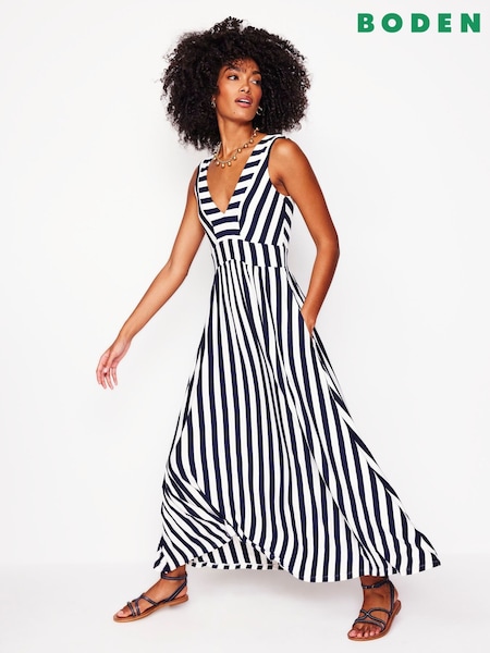 Boden Blue Olympia Jersey Maxi Dress (F83474) | £98