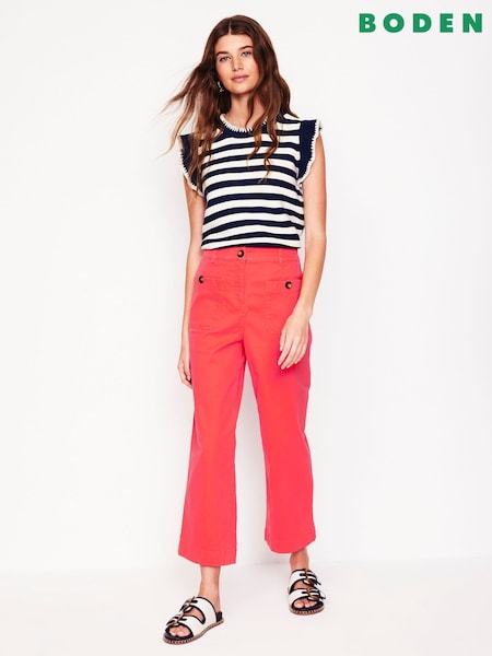 Boden Red Patch Pocket Chino Trousers (F83540) | £86