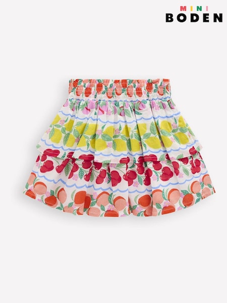 Boden Blue 100% Cotton Tiered Woven Skirt (F83548) | £27 - £32