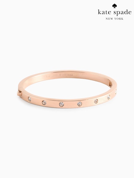kate spade new york Gold Tone Metal Stone Hinged Bracelet (F83599) | £75