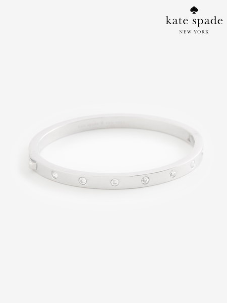 kate spade new york Silver Tone Metal Stone Hinged Bracelet (F83605) | £75