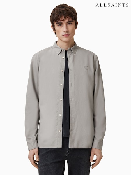 AllSaints Grey Haven Long Sleeve Shirt (F83743) | £99