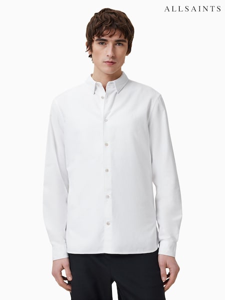 AllSaints White Haven Long Sleeve Shirt (F83765) | £99