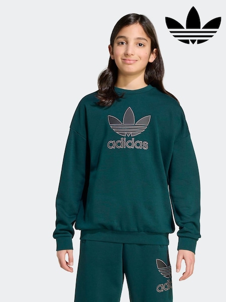 adidas Originals Green Trefoil Kids Sweatshirt (F83997) | £33