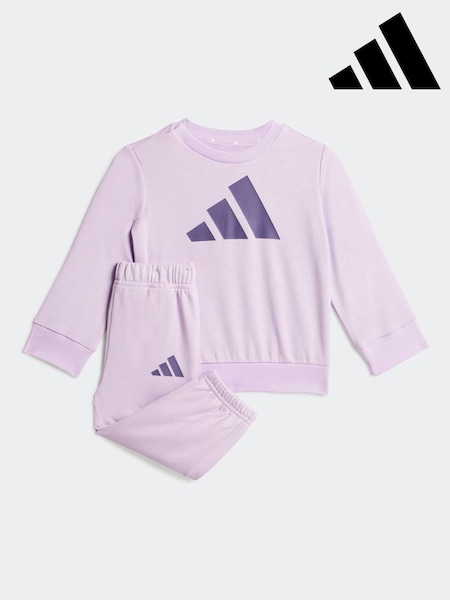 adidas Purple Essentials Sweatshirt and Joggers Set Infant Kids (F84019) | £28