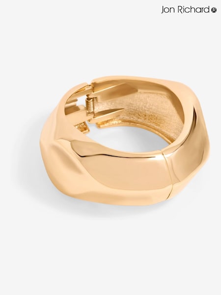 Jon Richard Gold Tone Angular Dome Cuff Bracelet (F84042) | £25